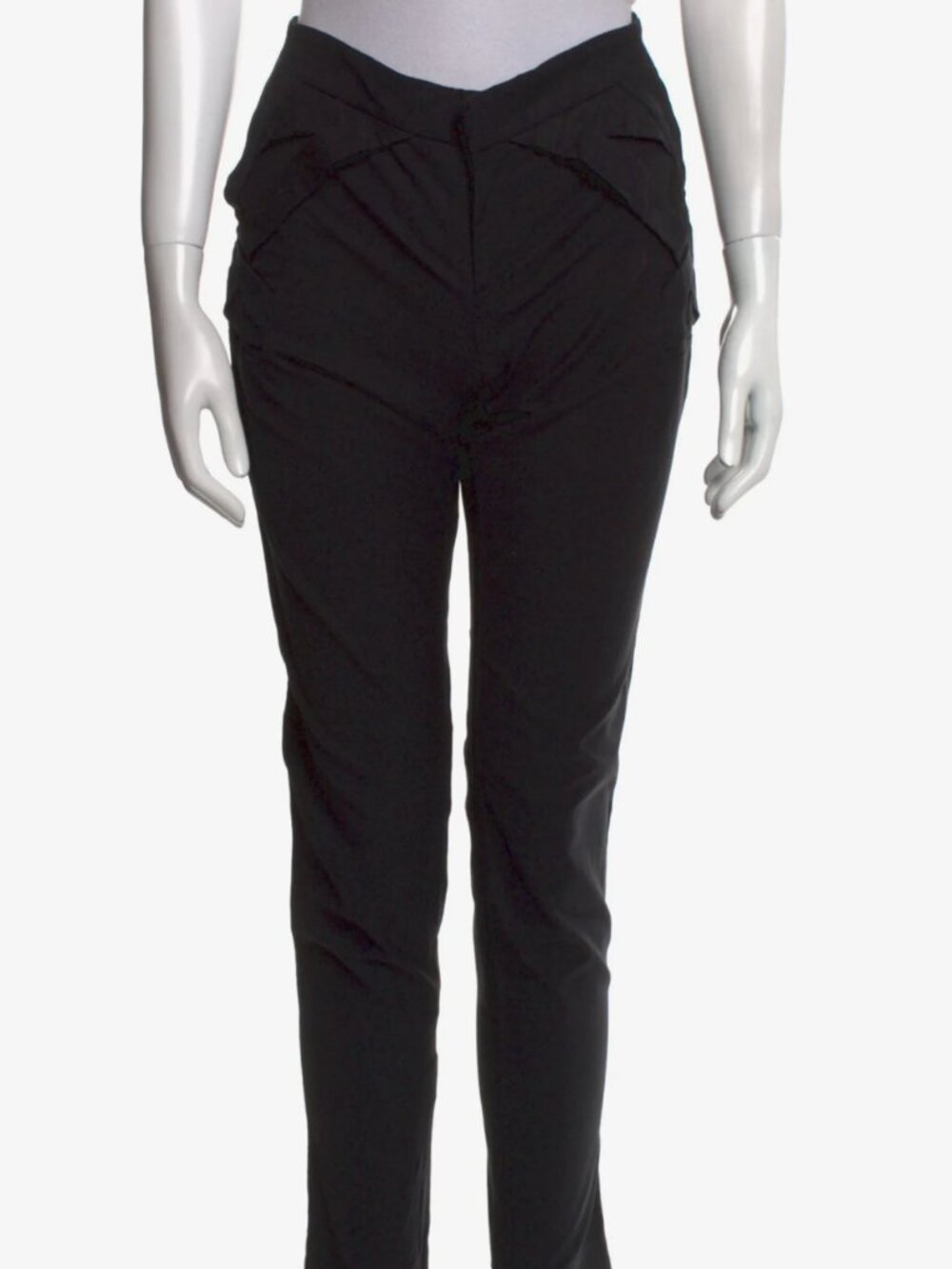 Gucci skinny leg pants  with diagonal pleat details